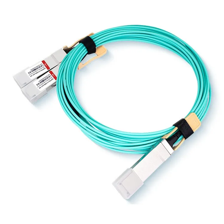 QSFP56 200G–2X100G AOC kabelis